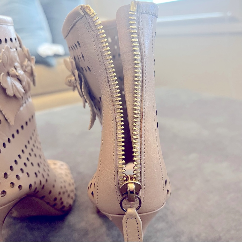 Valentino Peep Toe Stiletto Ankle Boots - Picture 7 of 11